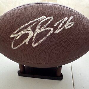 SAQUON BARKLEY SIGNED PHILADELPHIA EAGLES AUTOGRAPHED WILSON FOOTBALL W/COA 863